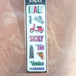 Rare Italy stickers Rome Sicily Florence Venice Coloseum Vacation scrapbook